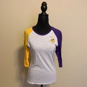 Nike Women's MN Vikings 3-Quarter Sleeve Tee